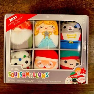 Squishmallows 2021 Classic Holiday Squad set of 6 plush ornaments